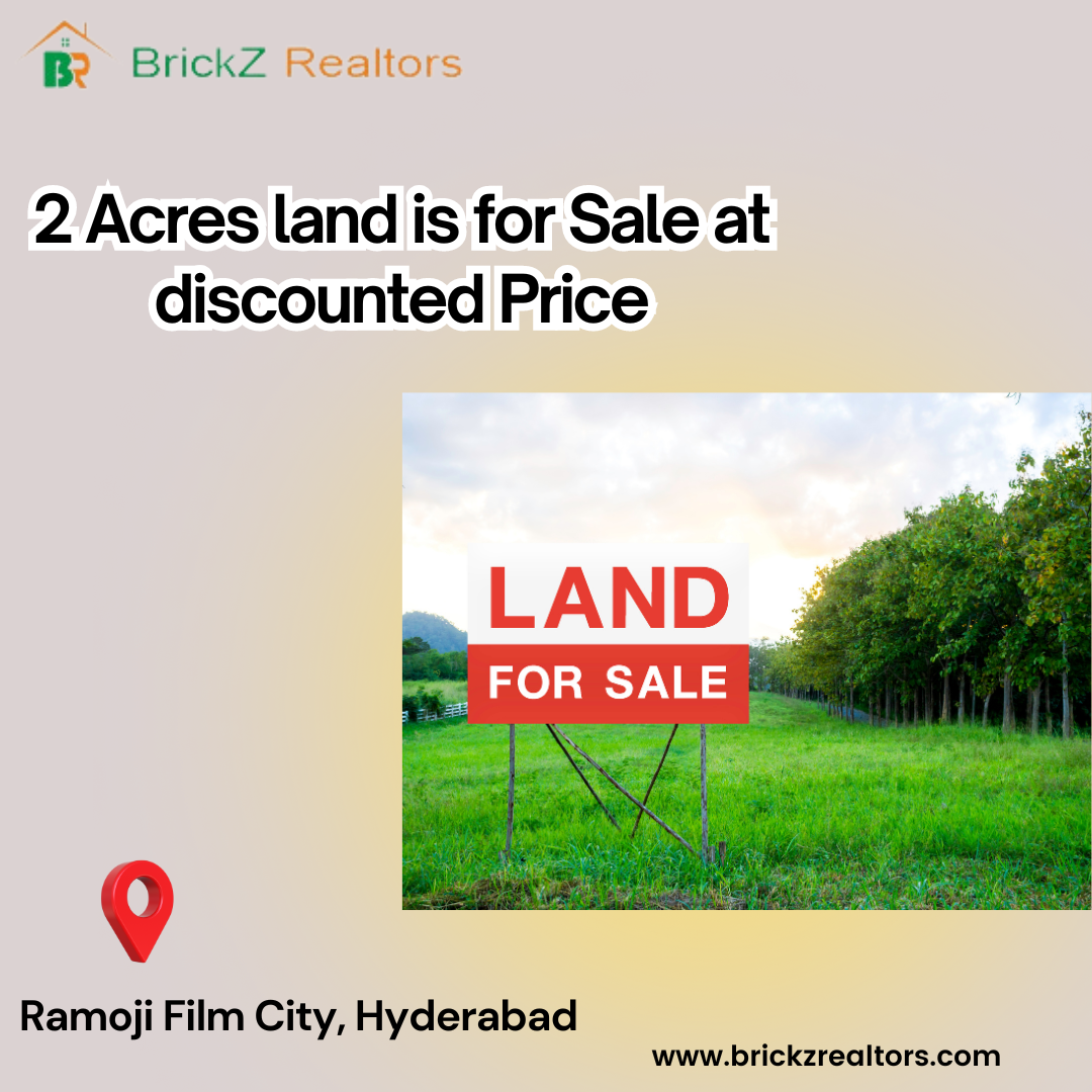 BrickZ Realtors 2 Acres land is for Sale at discounted Price 2nd Plot from HydVjd Highway