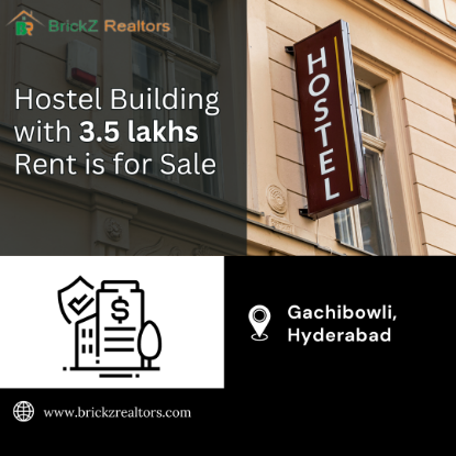 Picture of Hostel Building with 3.5 lakhs rent is for Sale in Gachibowli, Hyderabad